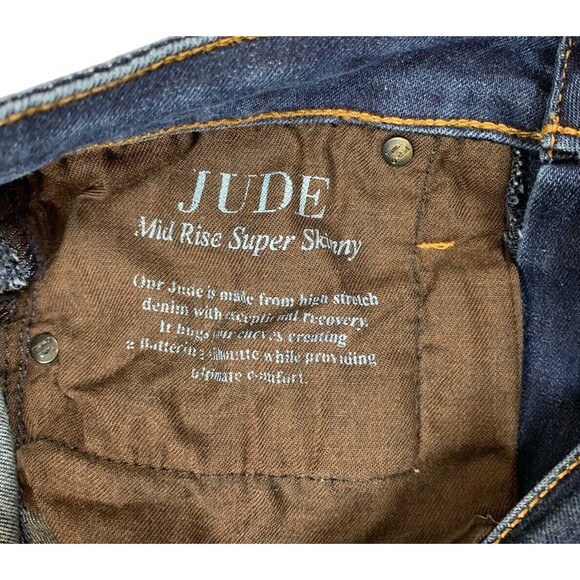 Black Orchid Jude Mid Rise Super Skinny Jeans Women's Size 24 Dark Wash - Picture 11 of 12